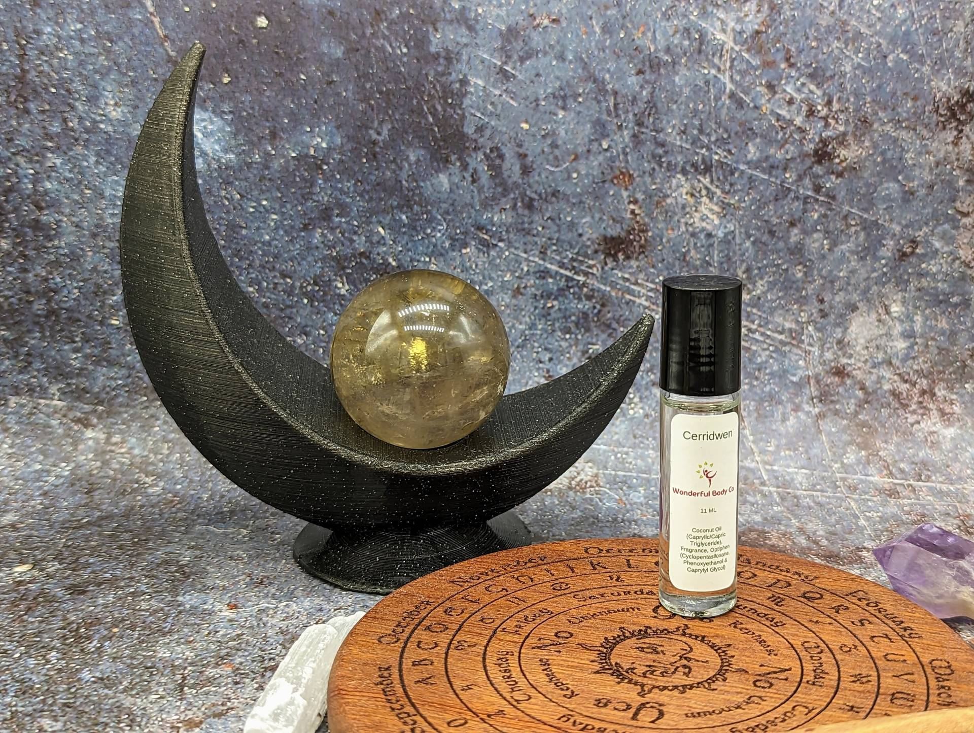 Cerridwen Deity Inspirierter Duft Öl Roller Ball Parfüm, Sandelholz Lavendel Tonkabohne Vanille Rum Zimt Duft, Pagan Ritual von WonderfulBodyCo