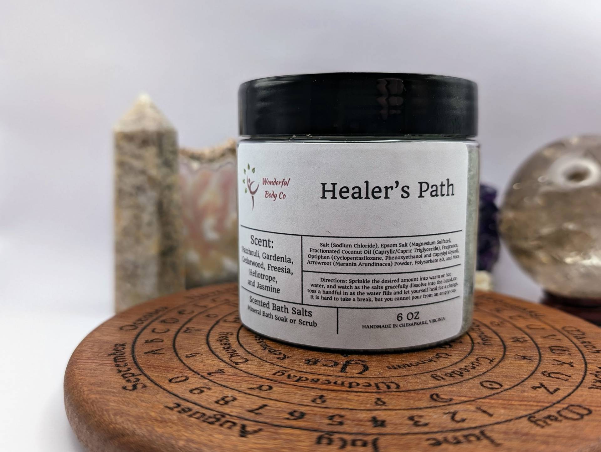 Healer's Path Badesalz, Ritual Epsom Salz Körper Und Fuß Einweichen, Heilung Wachstum Inspiriert Duft, Blumenduft Selbstpflege Patchouli Gardenia von WonderfulBodyCo