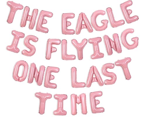 Wonmelody Banner mit Aufschrift "The Eagle Is Flying One Last Time", Rosa, Junggesellinnenabschied, Dekoration, lustiges Bachelorette-Party-Banner, Adler-Ballon-Banner, Braut-Party-Dekorationen für von Wonmelody