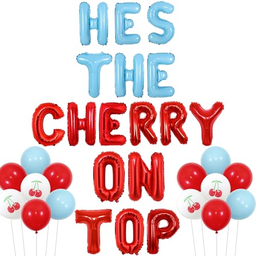 Wonmelody Cherry Babyparty-Dekorationen Junge He's the Cherry on Top Ballon Banner Kirsche Brautdusche Geburtstag Party Supplies Rote Früchte Party Supplies für Cherry Motto Geburtstagsparty Babyparty Wonmelody Cherry Babyparty-Dekorationen Junge He's the Cherry on Top Ballon Banner Kirsche Brautdusche Geburtstag Party Supplies Rote Früchte Party Supplies für Cherry Motto Geburtstagsparty Babyparty von Wonmelody