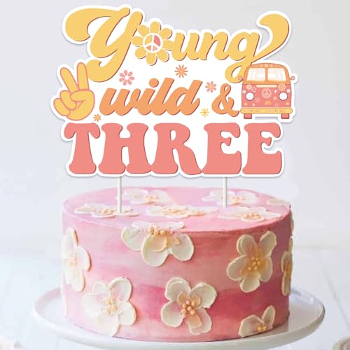 Wonmelody Groovy Tortenaufsatz zum 3. Geburtstag, Motiv: Junge Wild- und Drei-Kuchenaufsatz, grooviger Retro-Hippie-Tortenaufsatz für 60er- und 70er-Jahre, Dessert, Tisch-Kuchendekoration, Wonmelody Groovy Tortenaufsatz zum 3. Geburtstag, Motiv: Junge Wild- und Drei-Kuchenaufsatz, grooviger Retro-Hippie-Tortenaufsatz für 60er- und 70er-Jahre, Dessert, Tisch-Kuchendekoration, von Wonmelody