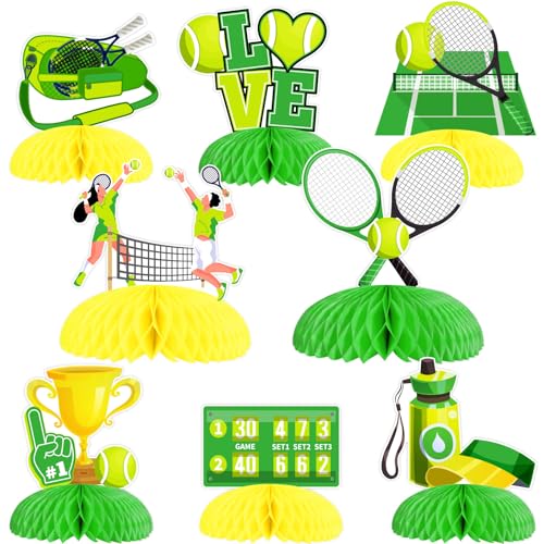 Wonmelody Tennis-Geburtstagsparty-Dekorationen, 8 Stück, Tennis-Mittelstücke für Tisch-Sport-Partys, Geschenke, Tennis-Liebhaber, Partyzubehör für Tennisball-Feier, Bash Wonmelody Tennis-Geburtstagsparty-Dekorationen, 8 Stück, Tennis-Mittelstücke für Tisch-Sport-Partys, Geschenke, Tennis-Liebhaber, Partyzubehör für Tennisball-Feier, Bash von Wonmelody