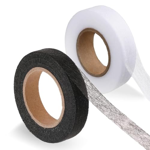 Wonninek 128 Meter Saumband zum Aufbügeln Waschfest Bügelband zum kürzen Bügelkleber für Textilien Hemming Tape für Kleidung Vorhänge Saum Hosen Kleider, ohne Nähen (64m Länge, 15mm Breite/Rolle) von Wonninek