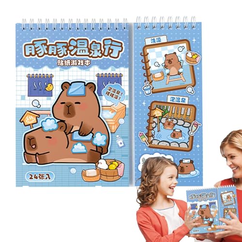 Wonsfuleu Capybara-Aufkleber für Journaling, niedliche Capybara-Scrapbook-Aufkleber - Capybara Scrapbook Sticker Journaling Sticker,Tieraufkleber, niedliche Aufkleber mit Stanzung, Tagebuchaufkleber von Wonsfuleu