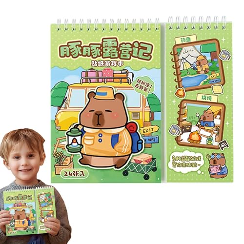 Wonsfuleu Capybara-Aufkleber für Scrapbooking, Journal-Aufkleber für Journaling | Capybara Scrapbook Sticker Journaling Sticker - Tieraufkleber, niedliche Aufkleber mit Stanzung, Tagebuchaufkleber mit von Wonsfuleu