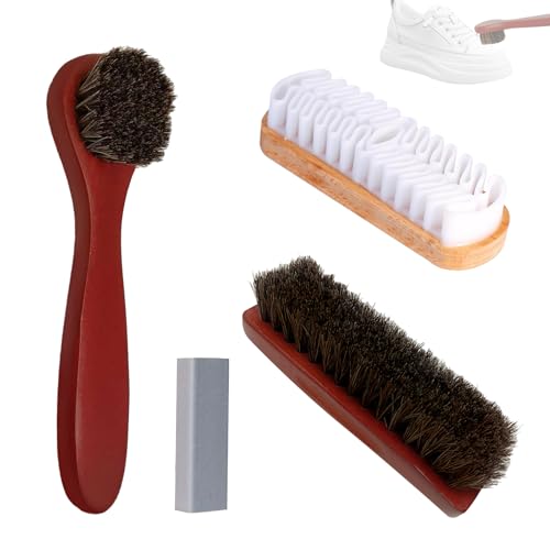 4-Teiliges Set Wildlederbürste Für Schuhe, Wildleder Pflege Bürste, Vielseitig Einsetzbare Raulederbürste, Raulederbürste Mit Radiergummi, Für Alle Arten Der Lederpflege Geeignet 4-Teiliges Set Wildlederbürste Für Schuhe, Wildleder Pflege Bürste, Vielseitig Einsetzbare Raulederbürste, Raulederbürste Mit Radiergummi, Für Alle Arten Der Lederpflege Geeignet von Wonuante