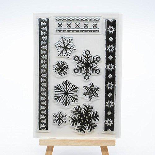 WooYangFun Voller Freude Home 1 Schneeflocke Gummi Clear Stamp für Karte Machen Dekoration und Scrapbooking von WooYangFun