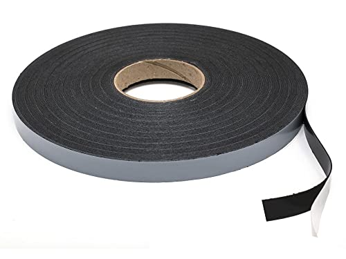 Wooden World Doppelseitiges Klebeband aus PE -Schaum, WeiÃŸ Dicke 3 mm Acrylkleber 15 mm, Länge 25 m Abstandshalter Schwarz von Wooden World