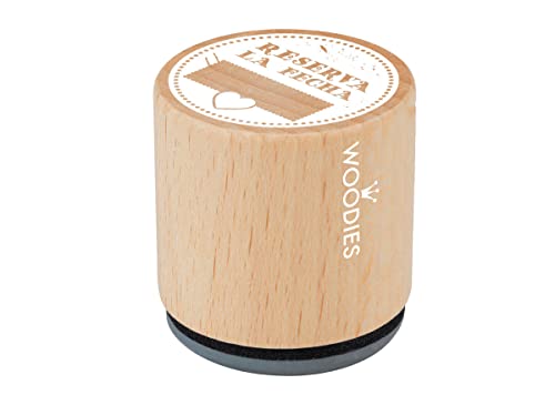 Stempel aus Holz und Gummi, Durchmesser 33 x 30 mm. von Woodies