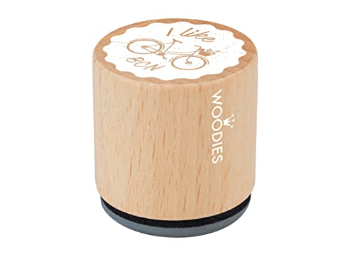 Stempel aus Holz und Gummi I like BCN Durchmesser: 33 x 30 mm. von Woodies