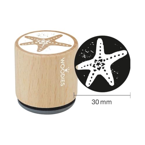 Woodies Holzstempel, Holz, 3,4 x 3,4 x 3,5 cm von Woodies