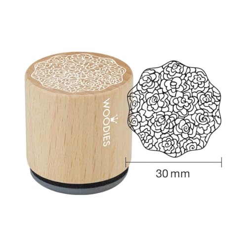 Woodies Holzstempel, Holz, 3,4 x 3,4 x 3,5 cm von Woodies