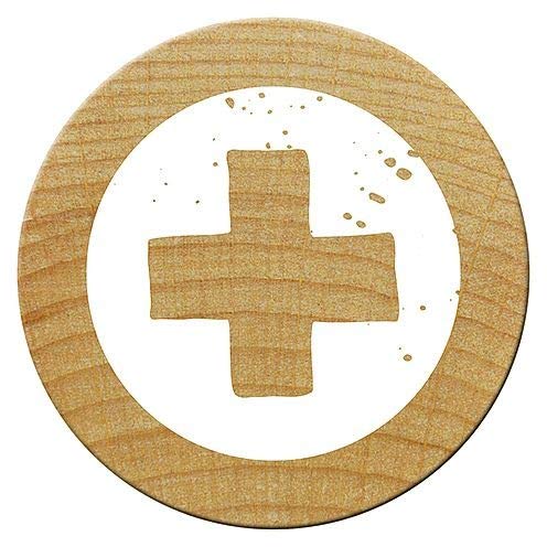 Woodies Kreuz Mini Stempel, Holz, braun, 15 mm von Woodies