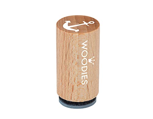 Woodies Mini Stempel Anker, Holz, 1,5 x 1,5 x 3 cm von Woodies