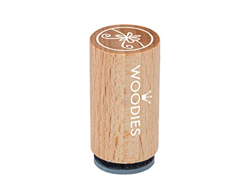 Woodies Mini Stempel Blume, Holz, 1,5 x 1,5 x 3 cm von Woodies