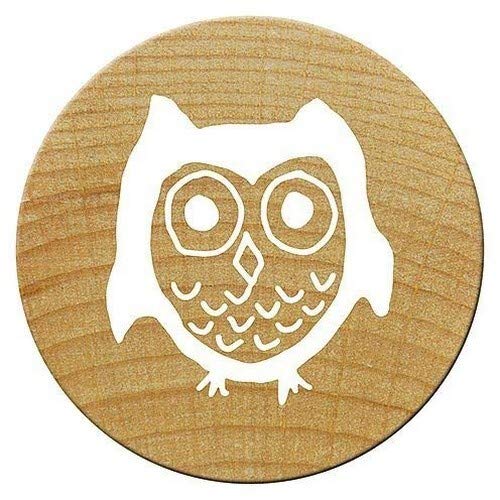 Woodies Mini Stempel Eule, Holz, 1,5 x 1,5 x 3 cm von Woodies