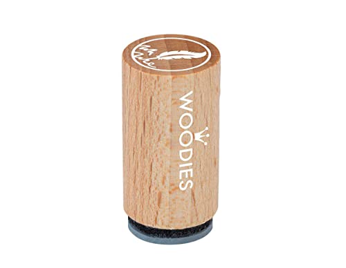 Woodies Mini Stempel Feder, Holz, 1,5 x 1,5 x 3 cm von Woodies