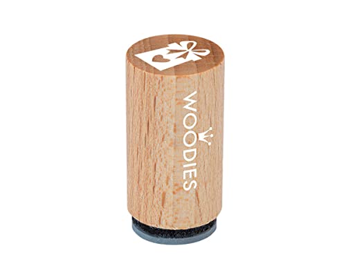 Woodies Mini Stempel Geschenk, Holz, 1,5 x 1,5 x 3 cm von Woodies