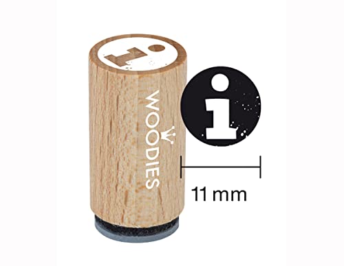 Woodies Mini Stempel I Info, Holz, 1,5 x 1,5 x 3 cm von Woodies