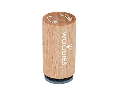 Woodies Mini Stempel Rolle/pergament, Holz, 1,5 x 1,5 x 3 cm von Woodies