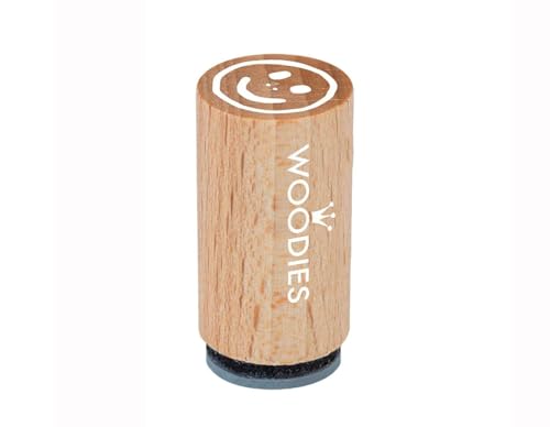 Woodies Mini Stempel Smiley Bon, Holz, 1,5 x 1,5 x 3 cm von Woodies