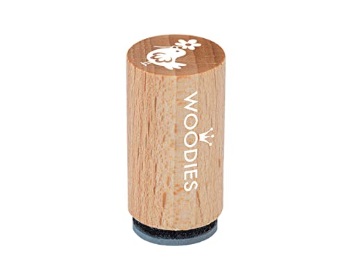 Woodies Mini Stempel Vogel, Holz, 1,5 x 1,5 x 3 cm von Woodies