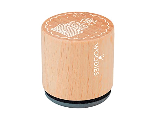 Woodies Stempel Geschenke, Holz, 3,4 x 3,4 x 3,5 cm von Woodies