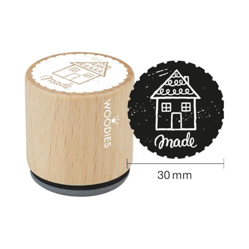 Woodies Holzstempel, Holz, 3,4 x 3,4 x 3,5 cm von Woodies