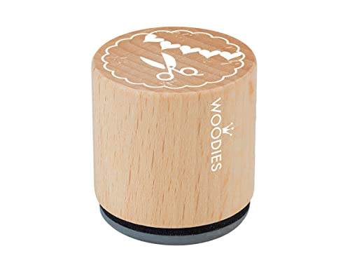 Woodies Holzstempel, Holz, 3,4 x 3,4 x 3,5 cm von Woodies