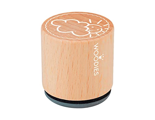 Woodies Stempel Wolkig, Holz, 3,4 x 3,4 x 3,5 cm von Woodies