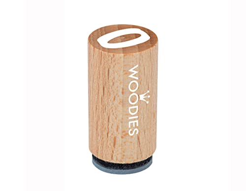 Woodies WM0809 Mini-Stempel 0, Holz, 1,5 x 1,5 x 3 cm von Woodies