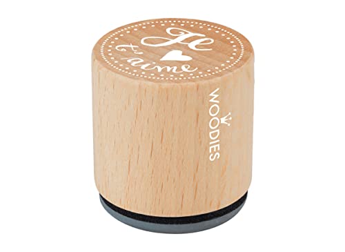 Woodies montiert Gummi Stempel 1.35-inch je t 'aime, Acryl, Mehrfarbig, 3-teilig von Woodies