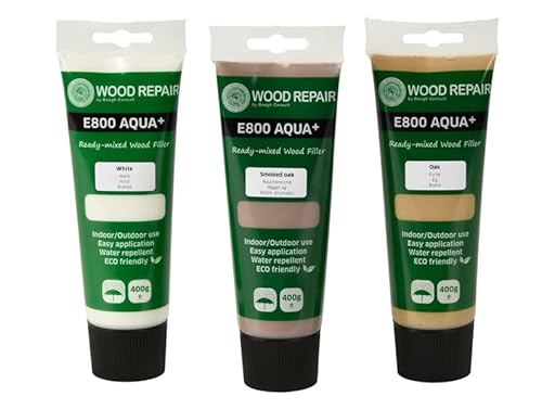 Woodrepair E800 Aqua+ Spachtelmasse Kiefer, 400g Tube von Woodrepair