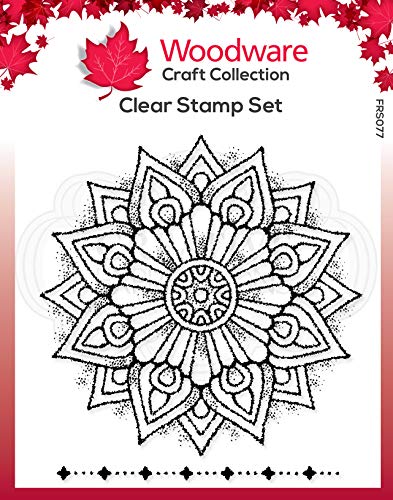 Woodware FRS077 Francoise Collection – Clear Magic Stempel-Set – Mandala One, durchsichtig, 4 x 4 inches von Woodware