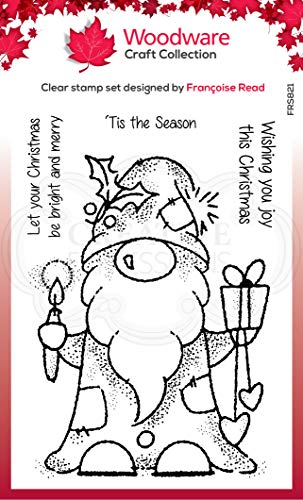 Woodware FRS821 Stamp Seasonal GNOME Francoise Collection – Clear Magic Stempel-Set – Saisonaler Wichtel, durchsichtig, A6 von Woodware