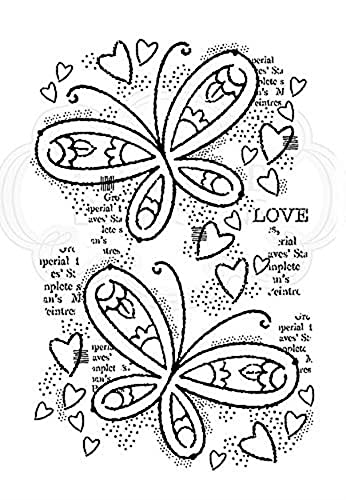 Woodware FRS853 Klare Singles Stamp Butterfly Confetti-transparenter Photopolymer-Stempel, haftet an Acrylblöcken, dekoratives Zubehör für Karten, Journal, DIY-Basteln/Kunst, Papier, Durchsichtig, A6 von Woodware