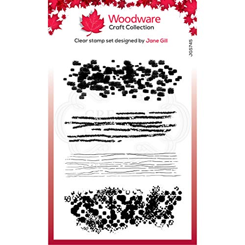 Woodware Jane Gill-Clear Magic Stempel-Set-Texture Extras, 10 x 15 cm, transparent von Woodware