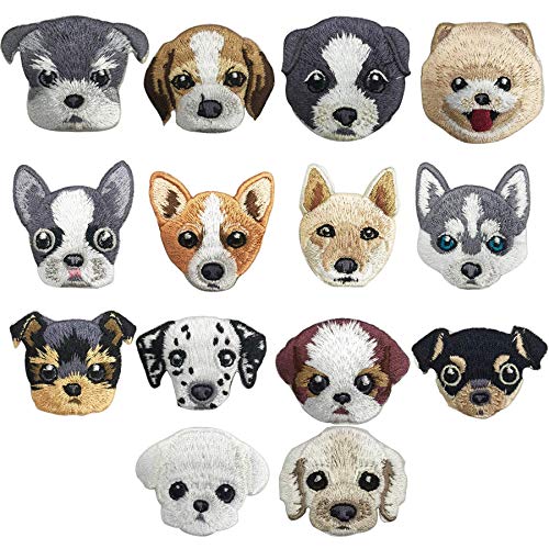 Woohome Hund Patches zum Aufbügeln, 14 Stück Patch Sticker für Kleidung Blumen Aufnäher Applikation Flicken Zum Aufbügeln Kinder Patches für für DIY T-Shirt Jeans Kleidung Taschen Woohome Hund Patches zum Aufbügeln, 14 Stück Patch Sticker für Kleidung Blumen Aufnäher Applikation Flicken Zum Aufbügeln Kinder Patches für für DIY T-Shirt Jeans Kleidung Taschen von Woohome