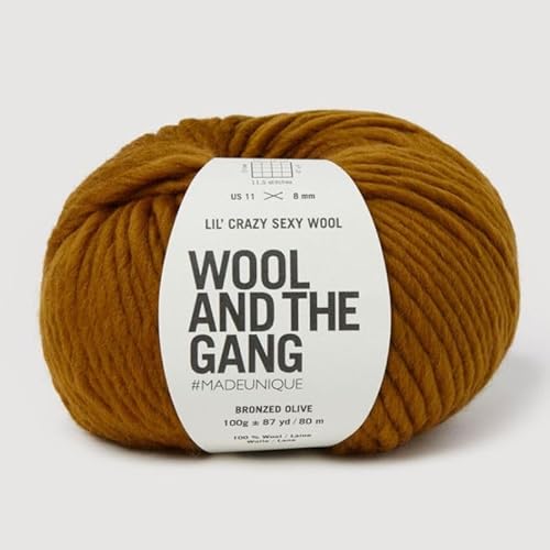 Wool and the Gang, Lil' Crazy Sexy Wolle, Bronzed Olive, 100 g, Chunky von Wool and the Gang