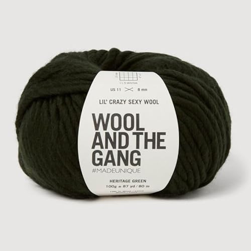 Wool and the Gang, Lil' Crazy Sexy Wolle, Heritage Green, 100 g, Chunky von Wool and the Gang