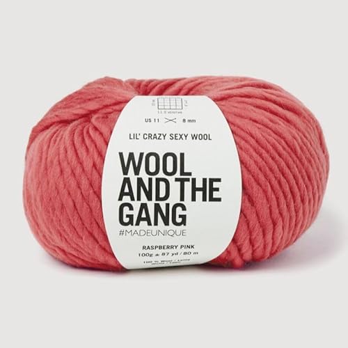 Wool and the Gang, Lil' Crazy Sexy Wolle, Himbeerrosa, 100 g, grob von Wool and the Gang