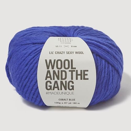 Wool and the Gang, Lil' Crazy Sexy Wolle, Kobaltblau, 100 g, grob von Wool and the Gang