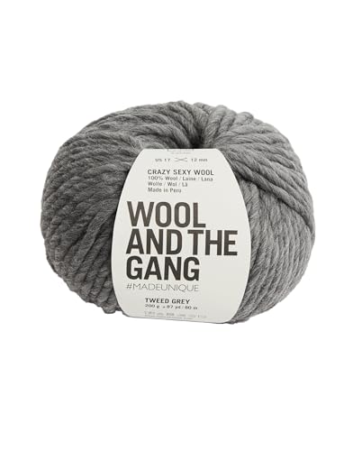 Wool and the Gang Crazy Sexy Wool Tweed, grau, Garn, Größe S von Wool and the Gang