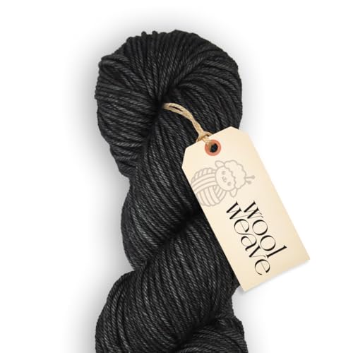 Woolweave Kammgarn, 100 % extrafeine Merinowolle, Garn zum Stricken und Häkeln, handgefärbt, ultraweich und warm, 100 g Knäuel, 180 m, maschinenwaschbar von WoolWeave