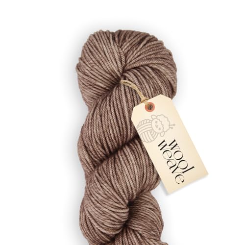 Woolweave Kammgarn, 100 % extrafeine Merinowolle, Garn zum Stricken und Häkeln, handgefärbt, ultraweich und warm, 100 g Knäuel, 180 m, maschinenwaschbar von WoolWeave