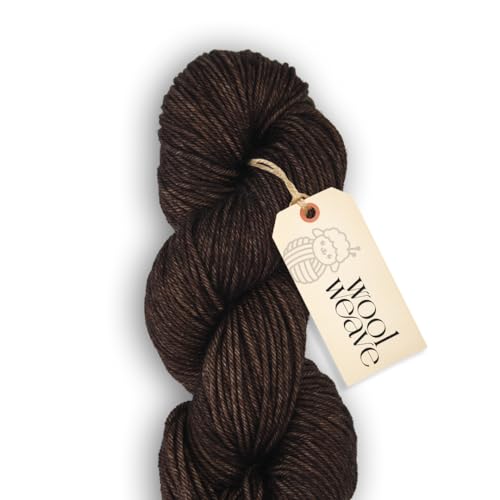 Woolweave Kammgarn, 100 % extrafeine Merinowolle, Garn zum Stricken und Häkeln, handgefärbt, ultraweich und warm, 100 g Knäuel, 180 m, maschinenwaschbar von WoolWeave