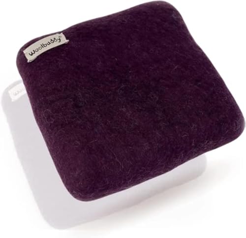 Woolbuddy Nadelfilz-Pad, strapazierfähige Wollmatte für Bastelprojekte, Schaumstoff-Alternative, 15,2 x 15,2 x 3,8 cm, Violett von Woolbuddy