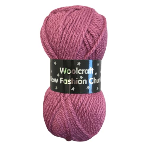 WoolCraft Fashion Chunky Strick- & Häkelgarn, preiswertes Garn mit 27 Farbkombinationen im Sortiment, 100% Acryl, 150 Meter, 100-g-Knäuel, Einzelknäuel, Kleeblatt von Woolcraft