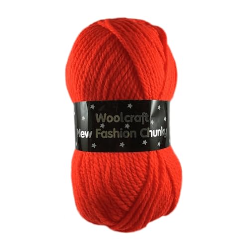 WoolCraft Fashion Chunky Strick- & Häkelgarn, preiswertes Garn mit 27 Farbkombinationen im Sortiment, 100% Acryl, 150 Meter, 100g Knäuel, 3er Pack, Matador von Woolcraft