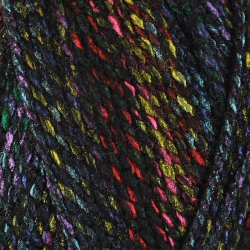 WoolCraft Pebble Chunky Strick- & Häkelgarn, preiswertes Garn mit 36 Farbkombinationen im Sortiment, 100% Acryl, 320 Meter, 200-g-Knäuel, Einzelknäuel, Schwarz von Woolcraft